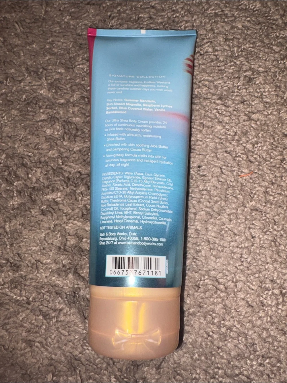 Bath & Body Works Endless Weekend Ultra Shea Body Cream - Pink, Blue, Cream